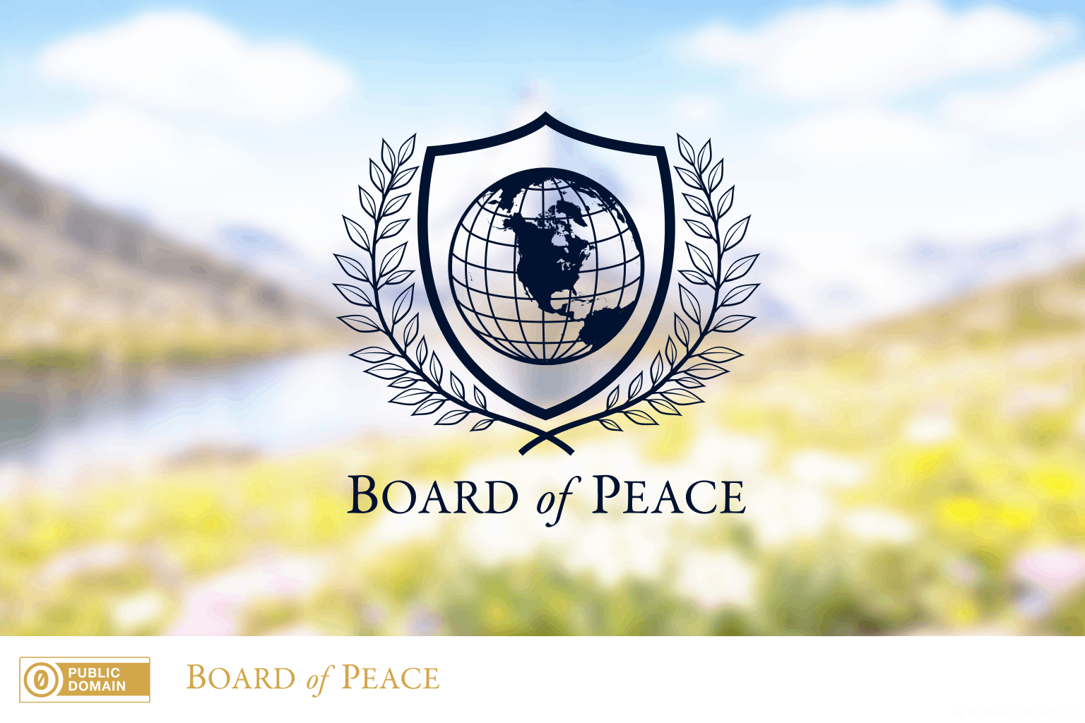 Board of Peace Mountains Landscape Artwork CC0 by Robbie Conceptuel
