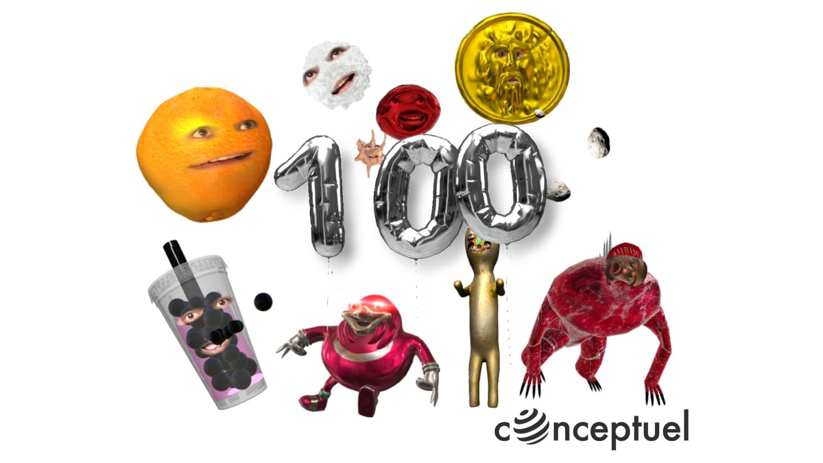 100 million impressions milestone celebration for Conceptuel AR filters