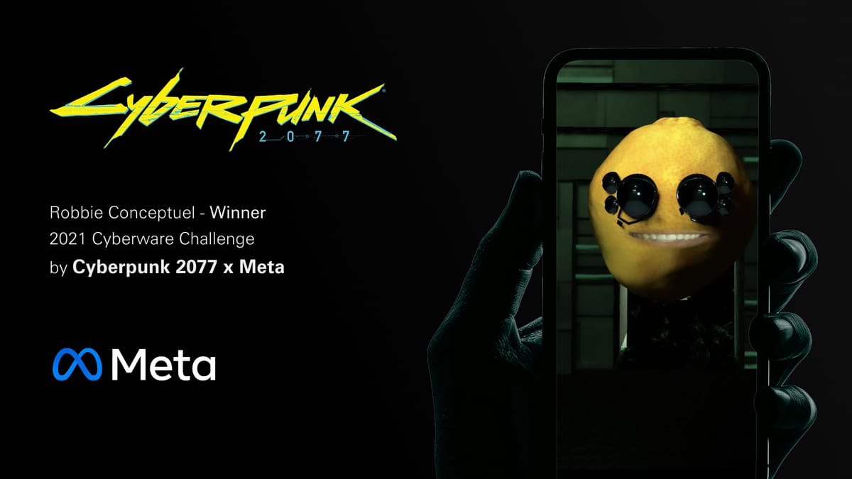 Cyberpunk 2077 augmented reality filter competition promotional image