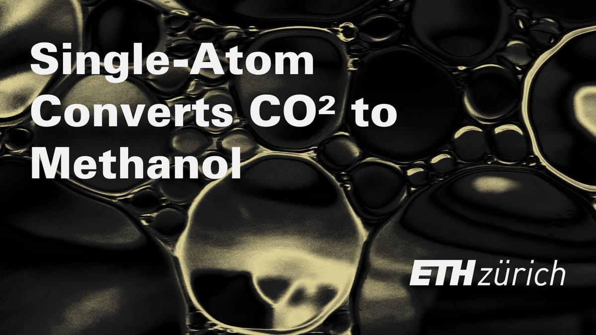 Researchers at ETH Zurich have developed a catalyst using isolated indium atoms anchored on hafnium oxide that converts CO2 and hydrogen into methanol.