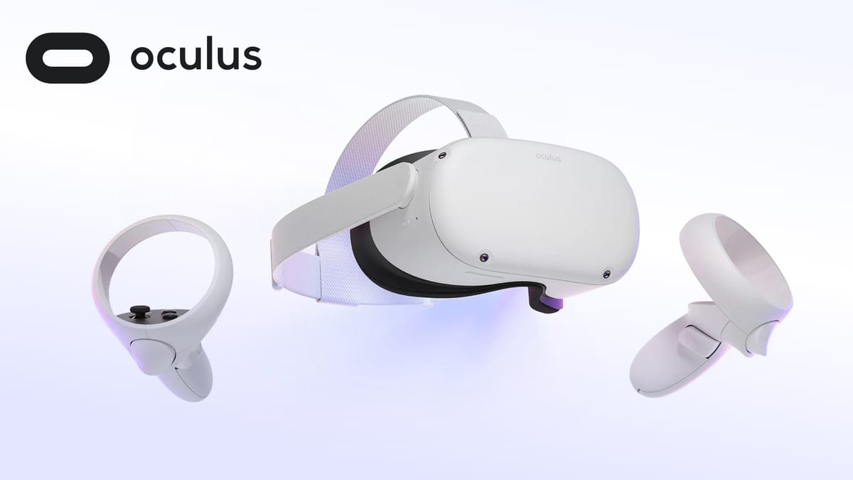 Oculus Quest 2 VR headset front view