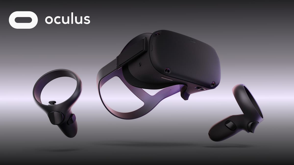 Original Oculus Quest VR headset with controllers