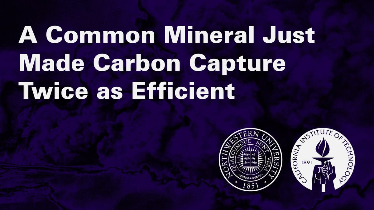 Electrified direct air capture system using manganese oxide electrode for CO2 removal, Northwestern University and Caltech Nature Energy research