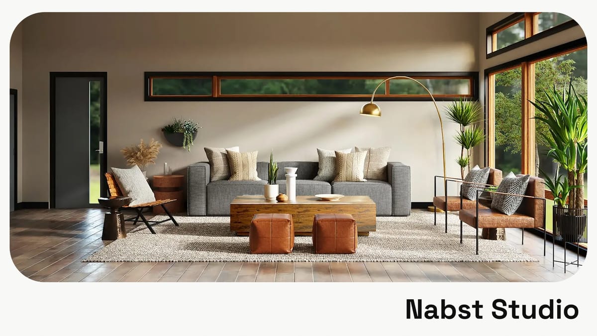 Nabst Studio - le nouvel outil IA qui veut simplifier la création de visuels architecturaux pour architectes, décorateurs et designers d'espace.